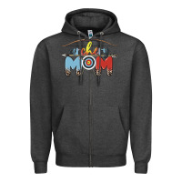 Charcoal Heather archery mom Zipper Hoodie - MaliasSmallBusiness
