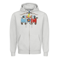 Dove Grey archery mom Zipper Hoodie - MaliasSmallBusiness