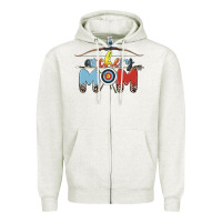 Oatmeal Heather archery mom Zipper Hoodie - MaliasSmallBusiness