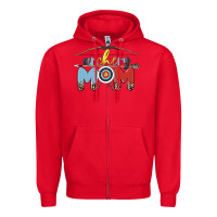 Red archery mom Zipper Hoodie - MaliasSmallBusiness