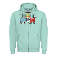 Seafoam archery mom Zipper Hoodie - MaliasSmallBusiness
