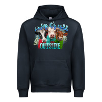 Navy heifers its cold outside Urban Hoodie - CowGirlArtShop