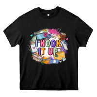 Black i hook it up  sewing Heavy Core Tee - Zillion Design Studio