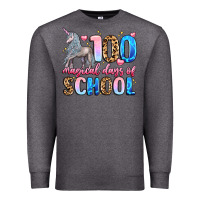 Charcoal Heather 100 magical days of school Premium Sweatshirt - LillyAllenDesigns