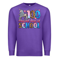 Purple 100 magical days of school Premium Sweatshirt - LillyAllenDesigns