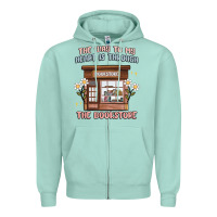 Seafoam the way to my heart is through the bookstore Zipper Hoodie - MaliasSmallBusiness