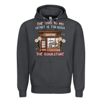 Smoke the way to my heart is through the bookstore Zipper Hoodie - MaliasSmallBusiness