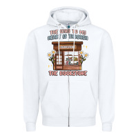 White the way to my heart is through the bookstore Zipper Hoodie - MaliasSmallBusiness