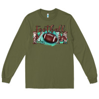 Army Green football mom Long Sleeve Tee - BarkalooDesign