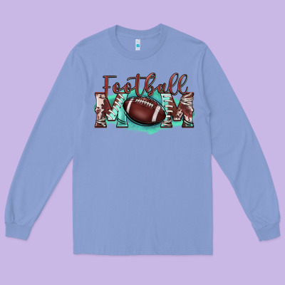 Football Mom Long Sleeve Tee Designed By Barkaloodesign