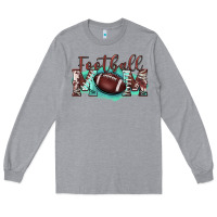 Heather Grey football mom Long Sleeve Tee - BarkalooDesign