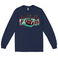 Navy football mom Long Sleeve Tee - BarkalooDesign