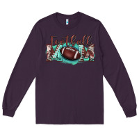 Plum football mom Long Sleeve Tee - BarkalooDesign