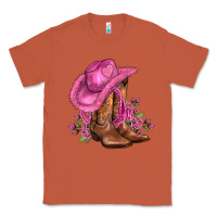 Copper valentines day boots cowgirl hat and roses Classic Tee - AdoDesignShop