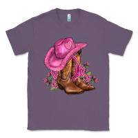 Lavender valentines day boots cowgirl hat and roses Classic Tee - AdoDesignShop