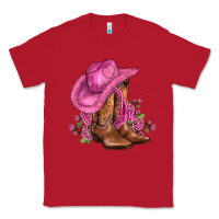 Red valentines day boots cowgirl hat and roses Classic Tee - AdoDesignShop
