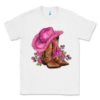 White valentines day boots cowgirl hat and roses Classic Tee - AdoDesignShop