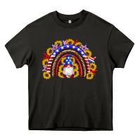 Asphalt american flag gnomes sunflowers rainbow Heavy Core Tee - Artiststas