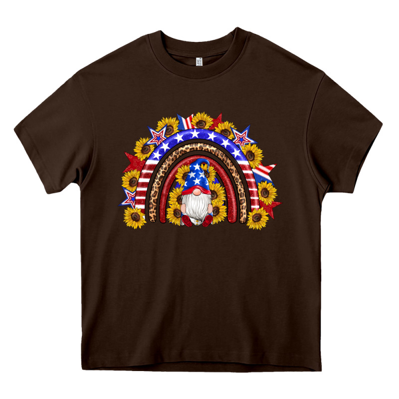 American Flag Gnomes Sunflowers Rainbow Heavy Core Tee by Artiststas | Teevron