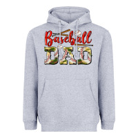 Heather Grey baseball dad Heavyweight Hoodie - BundleAndBundleShop