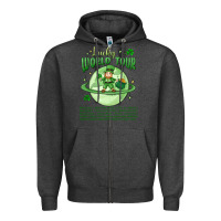 Charcoal Heather lucky world tour st. patricks day Zipper Hoodie - MaliasSmallBusiness