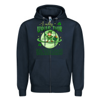Navy lucky world tour st. patricks day Zipper Hoodie - MaliasSmallBusiness