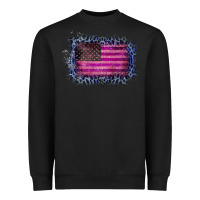 Black Old Leopard American Flag Heavyweight Sweatshirt - Bettercallsaul