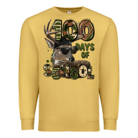 Antique Gold 100 days of school hunting deer Premium Sweatshirt - LillyAllenDesigns