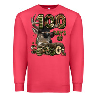 Cardinal 100 days of school hunting deer Premium Sweatshirt - LillyAllenDesigns