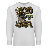 Dove Grey 100 days of school hunting deer Premium Sweatshirt - LillyAllenDesigns