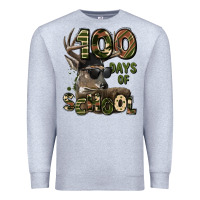 Heather Grey 100 days of school hunting deer Premium Sweatshirt - LillyAllenDesigns
