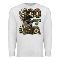 Oatmeal Heather 100 days of school hunting deer Premium Sweatshirt - LillyAllenDesigns