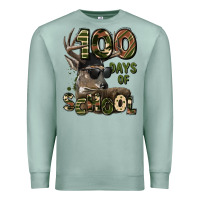 Seafoam 100 days of school hunting deer Premium Sweatshirt - LillyAllenDesigns