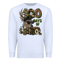 White 100 days of school hunting deer Premium Sweatshirt - LillyAllenDesigns