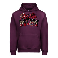 Mauve Wine cheer mom  maroon Urban Hoodie - CowGirlArtShop