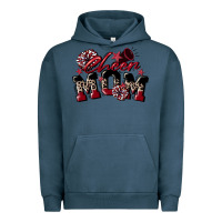 Pigment Midnight Navy cheer mom  maroon Urban Hoodie - CowGirlArtShop
