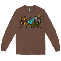Chestnut Peace Love Suffolk Sheep Long Sleeve Tee - LillyAllenDesigns