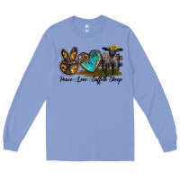 Colony Blue Peace Love Suffolk Sheep Long Sleeve Tee - LillyAllenDesigns