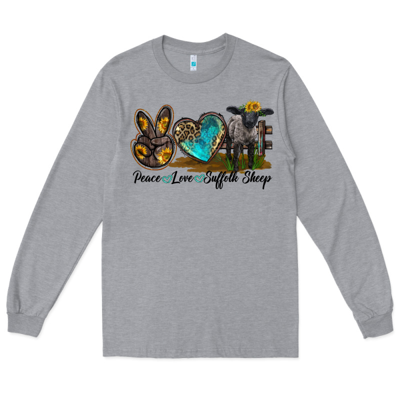 Peace Love Suffolk Sheep Long Sleeve Tee by LillyAllenDesigns | Teevron