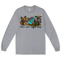 Heather Grey Peace Love Suffolk Sheep Long Sleeve Tee - LillyAllenDesigns