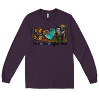 Plum Peace Love Suffolk Sheep Long Sleeve Tee - LillyAllenDesigns