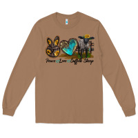 Toasted Coconut Peace Love Suffolk Sheep Long Sleeve Tee - LillyAllenDesigns