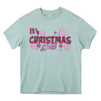 Arona It's Christmas Y'all Season Pink Christmas Heavy Core Tee - RanaPortraitStore