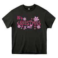 Asphalt It's Christmas Y'all Season Pink Christmas Heavy Core Tee - RanaPortraitStore