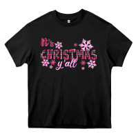 Black It's Christmas Y'all Season Pink Christmas Heavy Core Tee - RanaPortraitStore