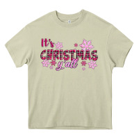 Mossy It's Christmas Y'all Season Pink Christmas Heavy Core Tee - RanaPortraitStore