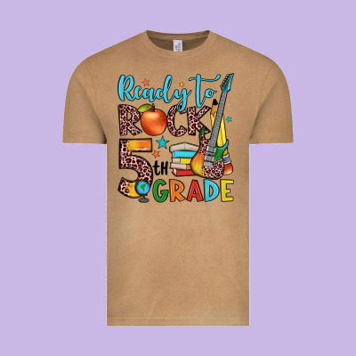 Ready To Rock 5th Grade Vintage Tee Designed By Jahusdesignshop