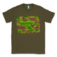 Army Green western leopard distressed background Classic Tee - AdoDesignShop