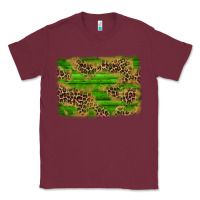 Burgundy western leopard distressed background Classic Tee - AdoDesignShop