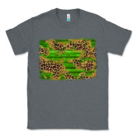 Charcoal Heather western leopard distressed background Classic Tee - AdoDesignShop